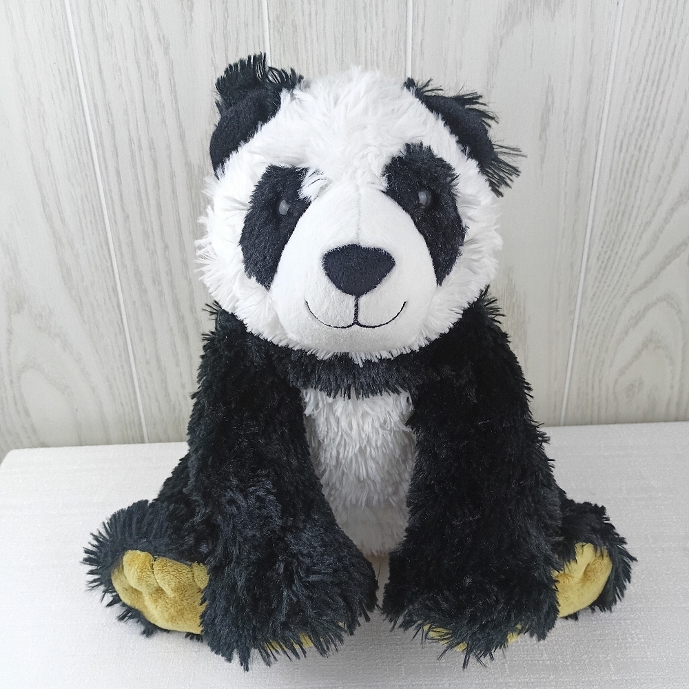 Build A Bear Workshop Retired Pawsome Panda Bear Furry Plush Brown Paws 12"